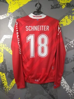 Sebastien Schneiter Switzerland Jersey Match Worn SSL Shirt Owayo Men Sz 6 ig93 - Image 1 of 4