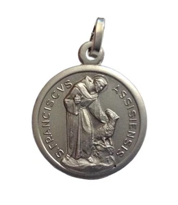MEDAGLIETTA " SAN FRANCESCO D'ASSISI " - IN ARGENTO MASSICCIO 925 - NUOVA - Imagen 1 de 1