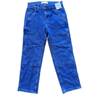 Abercrombie Kids Cargo Straight Leg Blue Jeans sz 9/10 - Picture 1 of 8