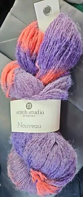 Stitch Studio by Nicole Nouveau Yarn Coral Pink & Purple Huge Hank 150g 492 Yard - Image 1 of 4