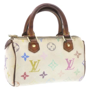 LOUIS VUITTON Monogram Multicolor Mini Speedy Hand Bag White M92645 Auth am232g - Picture 1 of 20
