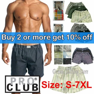 LOTE 2 NUEVOS CALZONCILLOS BOXER HOMBRE ROPA INTERIOR PRO CLUB MULTICOLORES TALLA S-7XL Foto 1 de 4