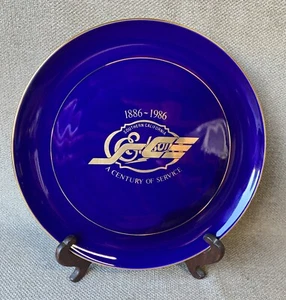 Southern California Edison SCE Limited Edition 1886-1986 Blue/Gold Plate #056 - Picture 1 of 7