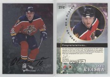 1998-99 ITG Be A Player Silver Auto Oleg Kvasha #210 Rookie Auto RC
