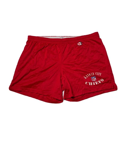 Vintage Kansas City Chiefs Football Red Mesh Shorts Super Bowl Champions Size L Cover