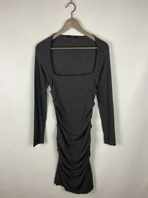 Vestido Plein Sud Jeanius Largo Medio Asimétrico Manga Larga Lujo Talla US12/F42 Foto 1 de 4