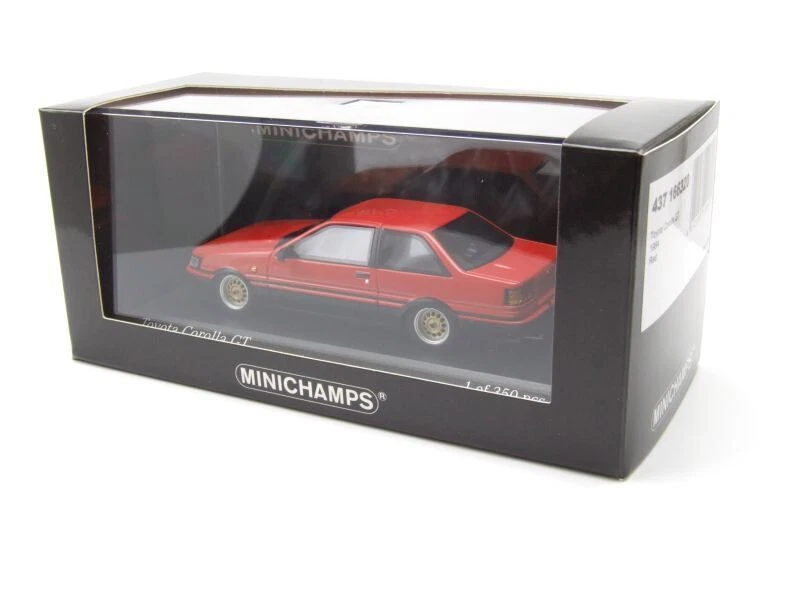 Toyota Corolla Gt Coupé 2 Doors 1984 Red MINICHAMPS 437166320 1 43 350 PC