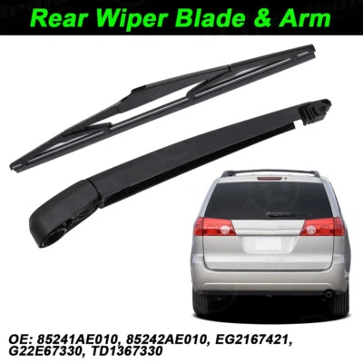 Brazo limpiaparabrisas trasero con juego de cuchillas para Toyota Sienna 2004-2010 reemplazo # 85241AE010 Foto 1 de 4