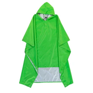 Rain Cape Ultralight Easy Storage Good Toughness Rain Coat Unisex Green - Picture 1 of 11