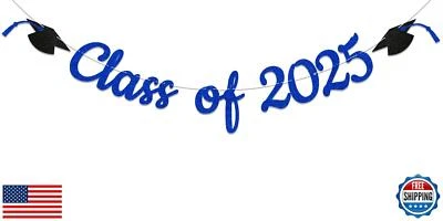 Class of 2025 Banner, 2025 Graduation Party Decorations, Congrats Grad 2025 B - Image 1 of 4