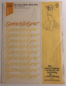 Stretch & Sew Vintage Sewing Pattern One-Piece Halter Swimsuit Bust: 30" to 40" - Picture 1 of 6