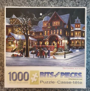 Bits and Pieces THE CAROLERS 1000 piece puzzle Christmas COMPLETE - Picture 1 of 6