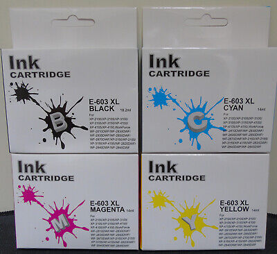 Compatible Epson Ink 603XL Set 4 Inks Boxed XP4105 WF2810DWF Blk18.2ml Clr 14ml  • 9.89£
