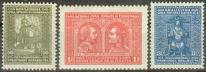 Yugoslavia 1929, 1000 Aniversario del Reino de Croacia Mi.# 222-224, MNH - Imagen 1 de 2