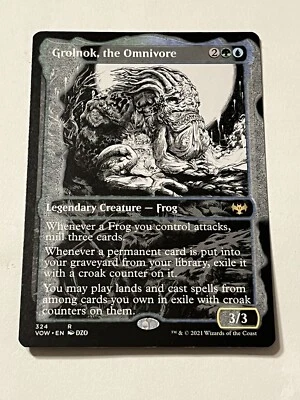 Grolnok, the Omnivore - MISPRINT BORDER *NM*- Innistrad: Crimson Vow - MTG - Image 1 of 2