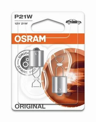 Osram P21W 12V 21W BA15s Glüh Lampe Birne PKW Stop Signal Licht Kugel Blister - Bild 1 von 4