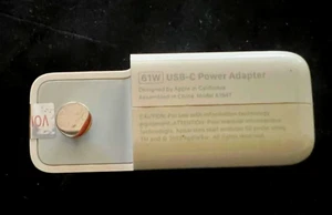 Apple 61W USB-C adapter Charger - A1947 Genuine official with 1 year warranty - Picture 1 of 4