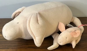 Vegimals Mama Schwein Ferkel Baby Freemountain Toys Vermont schwangerer Bauch Vintage - Bild 1 von 12