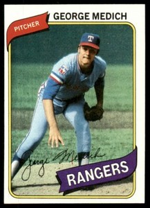 1980 Topps DD George Medich #336 NM-MT Or Better Texas Rangers