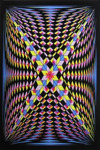 DOUBLE V 23x35 SCHWARZLICHT POSTER MAGIC TOLLE FARBEN SALE BRANDNEU HIPPIE!!!! - Bild 1 von 1