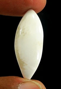 15,95 ct natürlicher weißer Scolecit loser Edelstein Stein Cabochon Draht Verpackung - 24035 - Bild 1 von 2