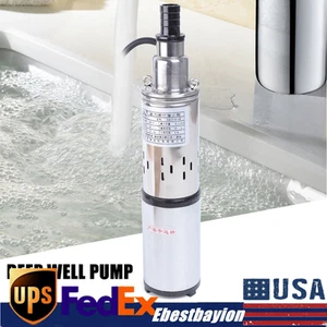 Bomba de Agua Solar DC48V Diámetro Sumergible Pozo Profundo Riego Tornillo Bomba 16 L/Min - Imagen 1 de 11