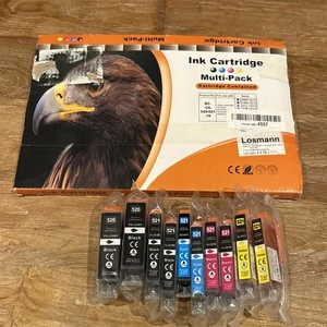 10 Ink Cartridges (Set) to replace Canon PGI-520 & CLI-521 Compatible for PIXMA - Picture 1 of 3
