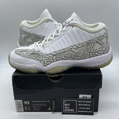Talla 10 - Air Jordan 11 Retro IE 2015 Low Cobalto Gris Blanco Gamuza (306008-102) Foto 1 de 4