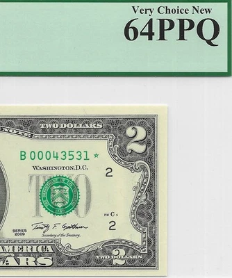 2009 $2 NEW YORK *  STAR * ⭐️. PCGS Very Choice NEW 64 PPQ. Only 128,000 Printed - Image 1 of 3