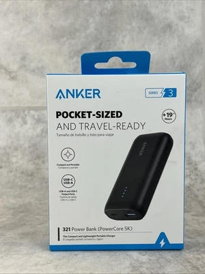 Banco de alimentación Anker 5000 mAh tamaño bolsillo - PowerCore - negro - ¡Nuevo, sellado! Foto 1 de 4