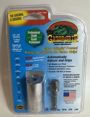 Gator Grip Universal Socket Adjustable Standard/Metric Drive Socket Endeavor USA - Image 1 of 4