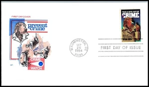 1984 McGruff the Crime Dog Sc 2102 FDC House of Farnam prevent crime watch - Picture 1 of 1
