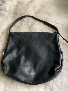 Schultertasche Handtasche Beuteltasche Handtasche BANANA REPUBLIC SCHWARZ Rindsleder Hobo Bag - Bild 1 von 10