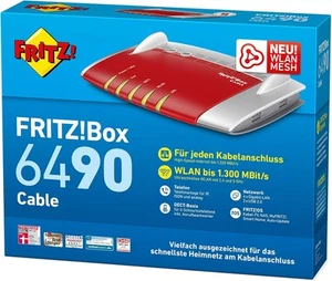 AVM FRITZ!Box 6490 Cable WLAN AC + N WLAN Router Kabelmodem VoIP DECT - Bild 1 von 4