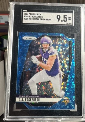 2024 Panini Prizm T.J. Hockenson No Huddle Blue #88/99 Vikings SGC 9.5 🔥📈 - Image 1 of 2