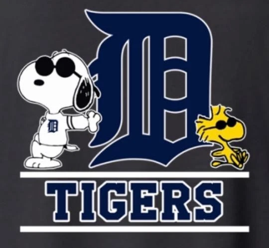 (3) Detroit Tigers Peanuts Waterproof Vinyl Stickers 3x2.8 inches Car Decals - Image 1 of 1