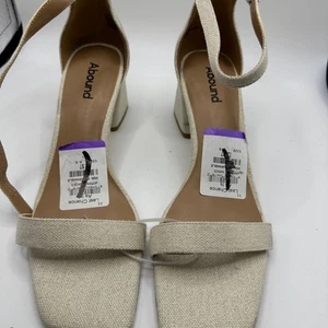 Sandalias de tacón alto con tiras beige Abound para mujer 8,5 - Imagen 1 de 7