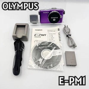 Olympus E-PM1 body purple Pre-Owned For Beginners Micro for Thirds 12,3MP Japan - Picture 1 of 12