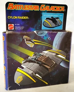 Nave espacial de juguete de colección Battlestar Galactica Cylon Raider de Mattel sin usar, en caja (1978) - Imagen 1 de 9