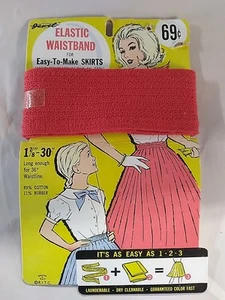 Vintage Sewing Elastic Waistband For Skirts From Jewel And Instructions - Picture 1 of 8