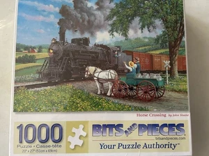 BITS & PIECES 1000-TEILIGESteiliges Puzzle "Horse Crossing" von John Sloane versiegelt NEU - Bild 1 von 4