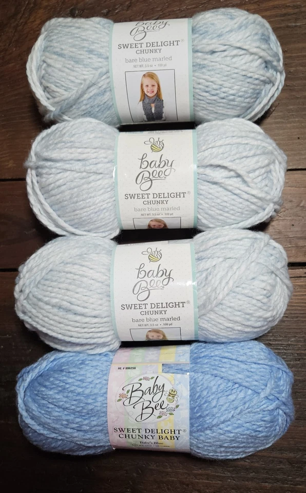 Baby Bee SWEET DELIGHT CHUNKY Yarn🧶2-COLORS🧶3.5 oz. Skeins🧶SOLD PER SKEIN