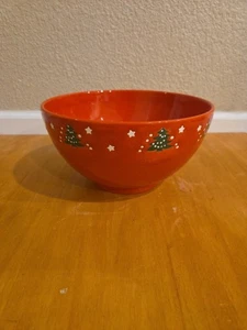 Waechtersbach Christmas Tree Red 9” Serving Bowl Germany Holiday Dish - Picture 1 of 6