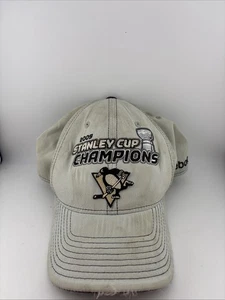 Reebok NHL Herren OSFM eng anliegende Mütze grau Philadelphia Penguins 2009 Stanley Cup - Bild 1 von 6