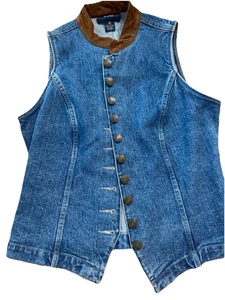 Vintage Reithose Damen Größe S Denim Knopfleiste Weste Kragen Cabin-Core Western - Bild 1 von 6