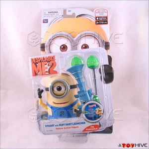 Despicable Me 2 Minion Stuart with Fart Dart action figure Thinkway - worn - Picture 1 of 3