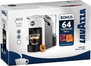 Lavazza, A Modo Mio Jolie, Coffee Capsule Machine, with 64 Coffee Pods, Espresso - Picture 1 of 7