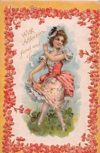 J23/ Valentine's Day Love Holiday Postcard c1910 Pretty Girl 95 - Picture 1 of 4