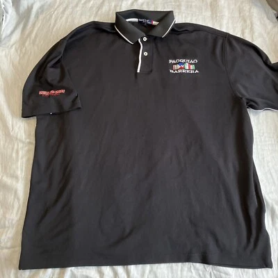 RARE - Vintage - Manny Pacquiao vs Marco Barrera - Will To Win - Golf Polo - XXL - Image 1 of 4