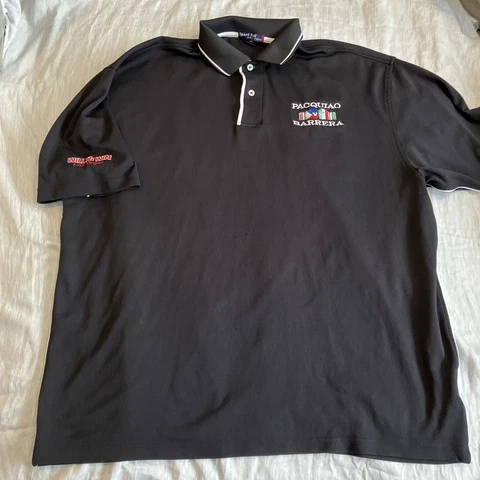 RARE - Vintage - Manny Pacquiao vs Marco Barrera - Will To Win - Golf Polo - XXL Cover